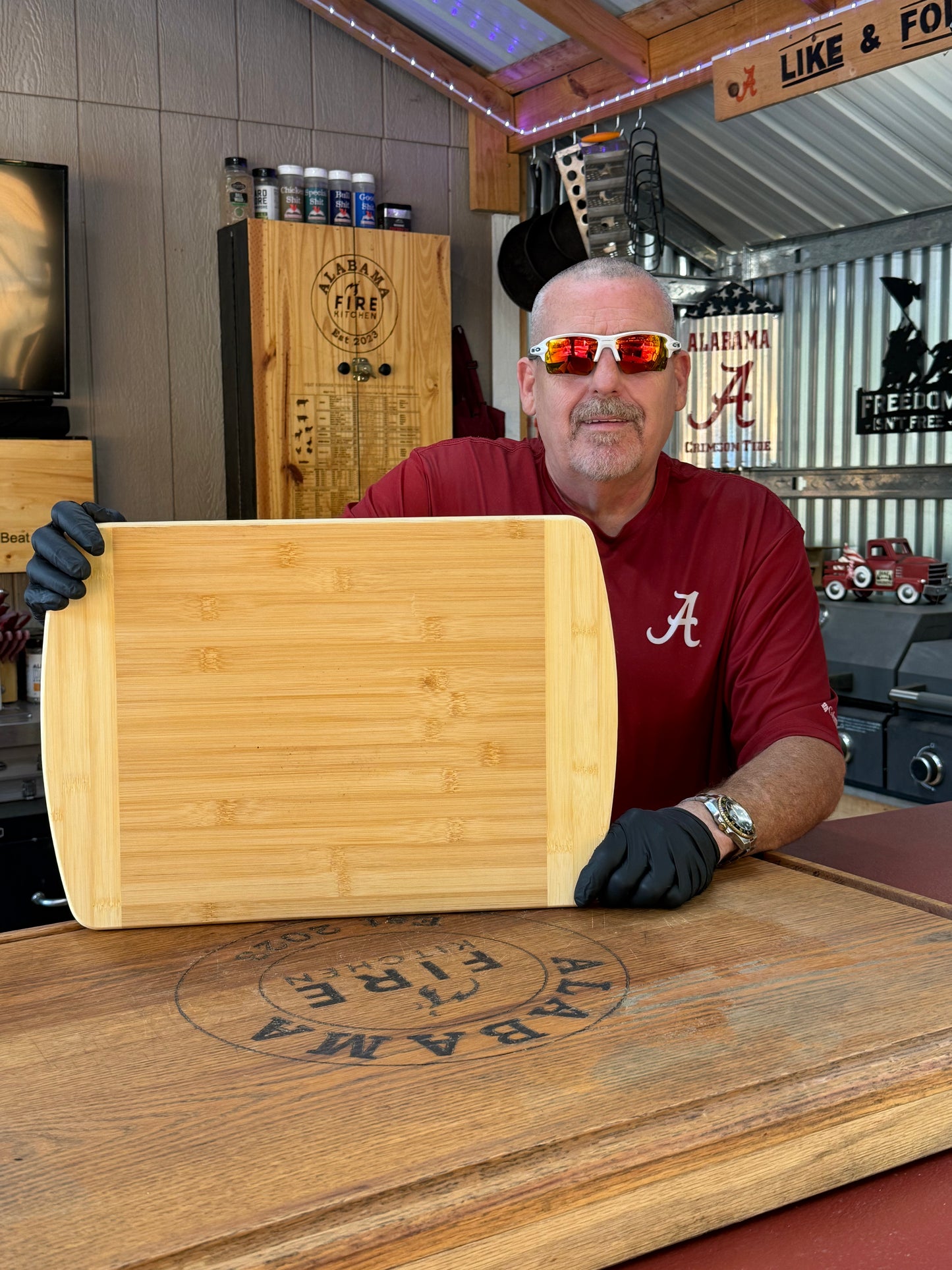 Large Cutting Board Backside Engraving Option