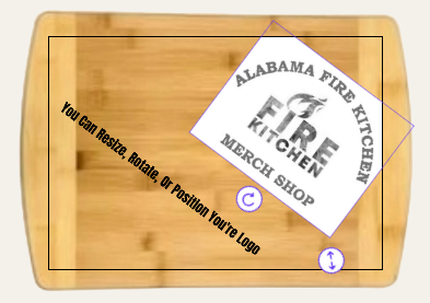Large Cutting Board Backside Engraving Option